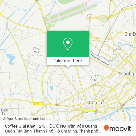 Bản đồ Coffee Giải Khát 124, 1 ĐƯỜNG Trần Văn Quang Quận Tân Bình, Thành Phố Hồ Chí Minh