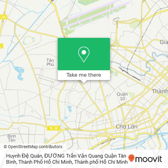 Bản đồ Huynh Đệ Quán, ĐƯỜNG Trần Văn Quang Quận Tân Bình, Thành Phố Hồ Chí Minh