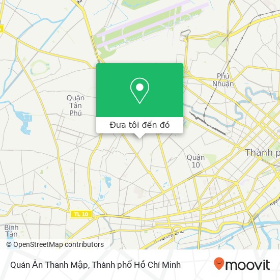 Bản đồ Quán Ăn Thanh Mập, 22 ĐƯỜNG Trần Văn Quang Quận Tân Bình, Thành Phố Hồ Chí Minh