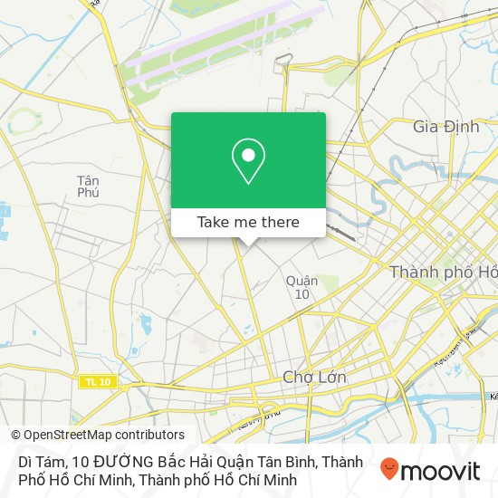Bản đồ Dì Tám, 10 ĐƯỜNG Bắc Hải Quận Tân Bình, Thành Phố Hồ Chí Minh
