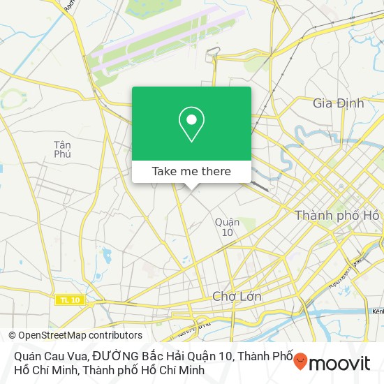 Bản đồ Quán Cau Vua, ĐƯỜNG Bắc Hải Quận 10, Thành Phố Hồ Chí Minh