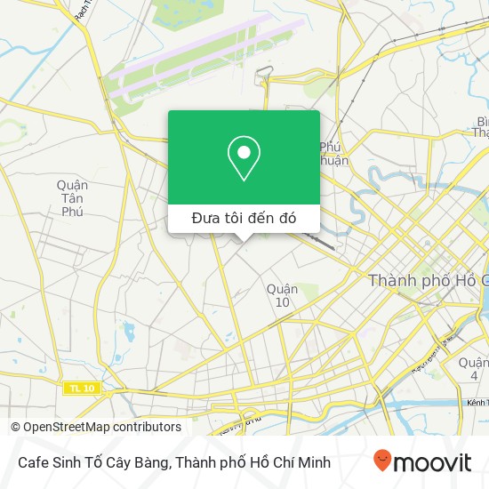 Bản đồ Cafe Sinh Tố Cây Bàng, ĐƯỜNG Bắc Hải Quận 10, Thành Phố Hồ Chí Minh
