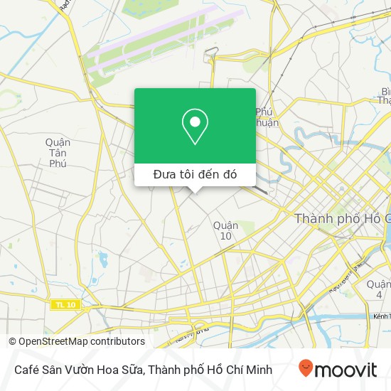 Bản đồ Café Sân Vườn Hoa Sữa, Quận 10, Thành Phố Hồ Chí Minh