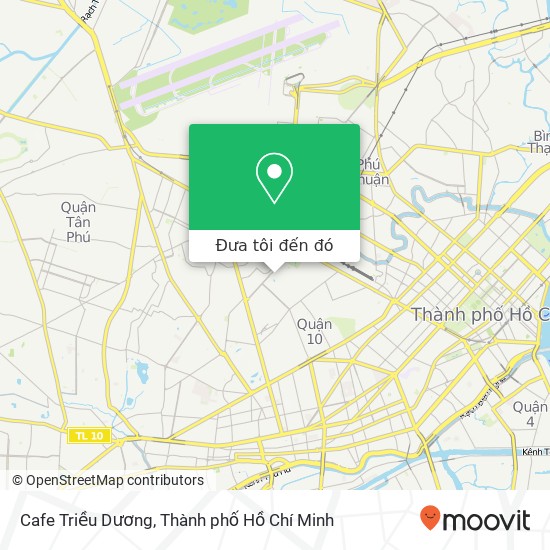 Bản đồ Cafe Triều Dương, ĐƯỜNG Bửu Long Quận 10, Thành Phố Hồ Chí Minh