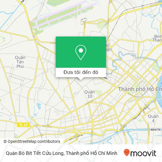 Bản đồ Quán Bò Bít Tết Cửu Long, ĐƯỜNG Cửu Long Quận 10, Thành Phố Hồ Chí Minh