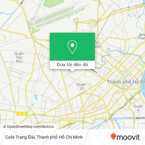 Bản đồ Café Trang Đài, ĐƯỜNG Trường Sơn Quận 10, Thành Phố Hồ Chí Minh