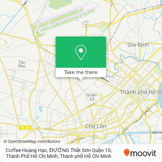 Bản đồ Coffee Hoàng Hạc, ĐƯỜNG Thất Sơn Quận 10, Thành Phố Hồ Chí Minh