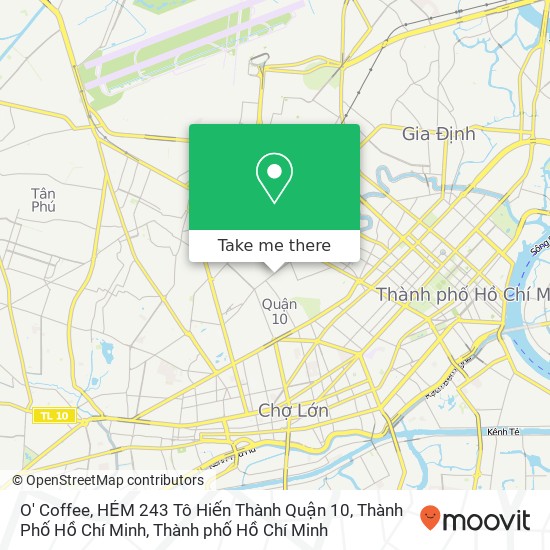 Bản đồ O' Coffee, HẺM 243 Tô Hiến Thành Quận 10, Thành Phố Hồ Chí Minh