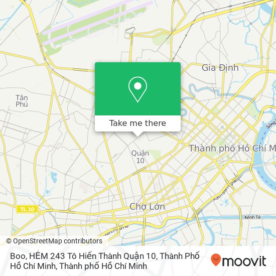 Bản đồ Boo, HẺM 243 Tô Hiến Thành Quận 10, Thành Phố Hồ Chí Minh