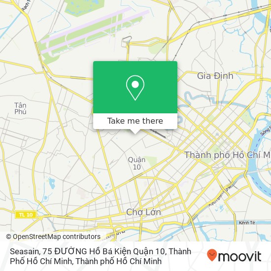 Bản đồ Seasain, 75 ĐƯỜNG Hồ Bá Kiện Quận 10, Thành Phố Hồ Chí Minh