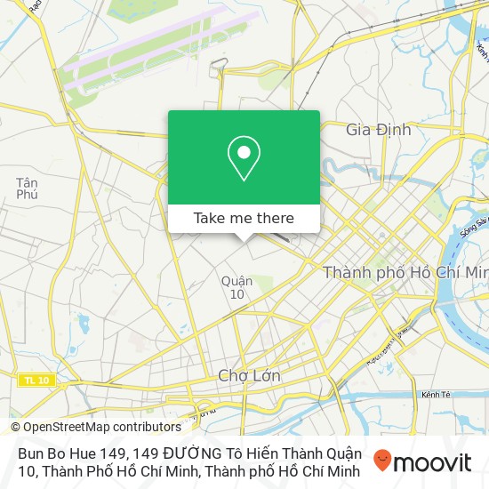 Bản đồ Bun Bo Hue 149, 149 ĐƯỜNG Tô Hiến Thành Quận 10, Thành Phố Hồ Chí Minh
