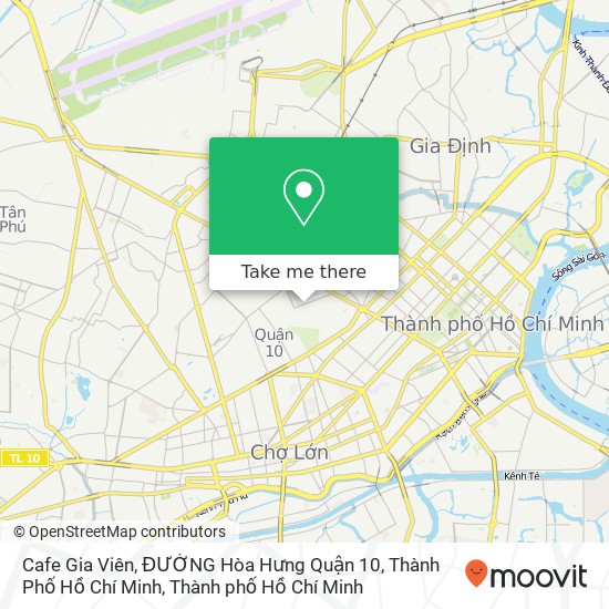 Bản đồ Cafe Gia Viên, ĐƯỜNG Hòa Hưng Quận 10, Thành Phố Hồ Chí Minh