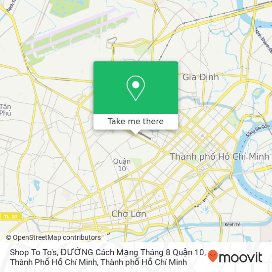 Bản đồ Shop To To's, ĐƯỜNG Cách Mạng Tháng 8 Quận 10, Thành Phố Hồ Chí Minh