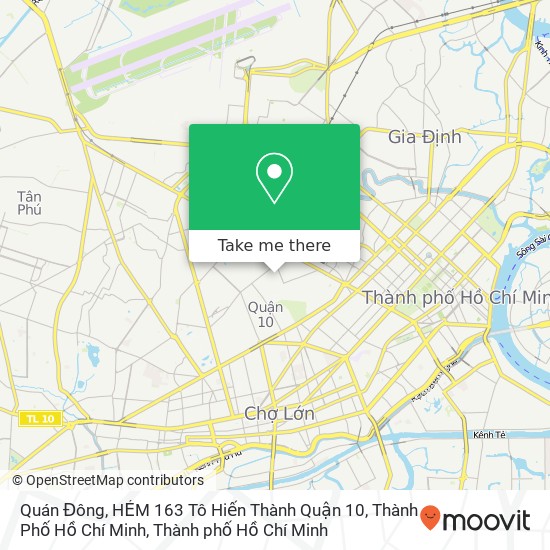 Bản đồ Quán Đông, HẺM 163 Tô Hiến Thành Quận 10, Thành Phố Hồ Chí Minh