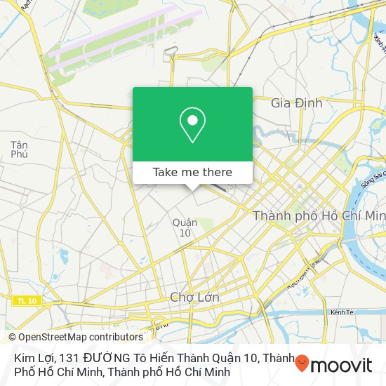 Bản đồ Kim Lợi, 131 ĐƯỜNG Tô Hiến Thành Quận 10, Thành Phố Hồ Chí Minh