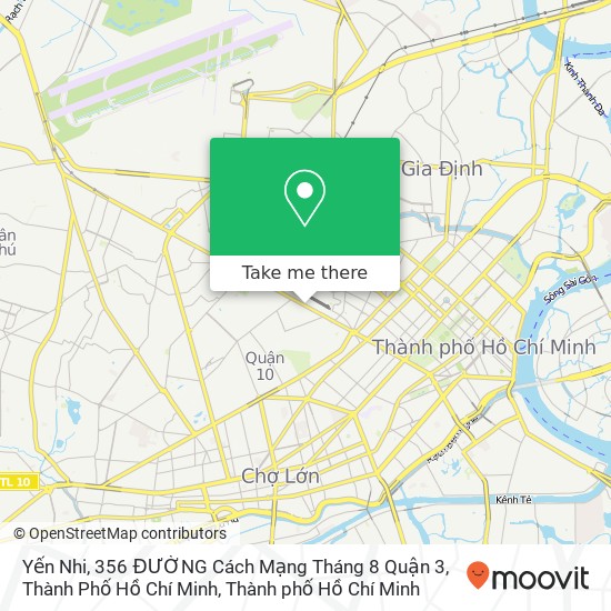 Bản đồ Yến Nhi, 356 ĐƯỜNG Cách Mạng Tháng 8 Quận 3, Thành Phố Hồ Chí Minh