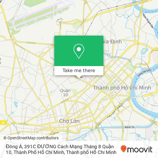 Bản đồ Đông Á, 391C ĐƯỜNG Cách Mạng Tháng 8 Quận 10, Thành Phố Hồ Chí Minh