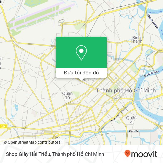 Bản đồ Shop Giày Hải Triều, ĐƯỜNG Cách Mạng Tháng 8 Quận 10, Thành Phố Hồ Chí Minh