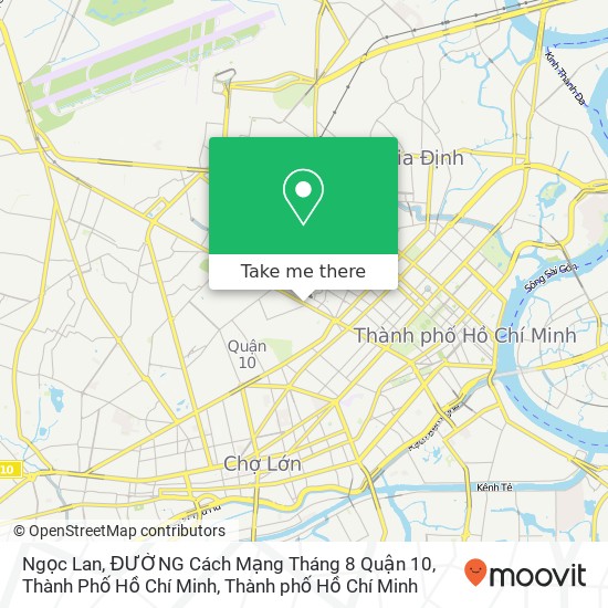 Bản đồ Ngọc Lan, ĐƯỜNG Cách Mạng Tháng 8 Quận 10, Thành Phố Hồ Chí Minh