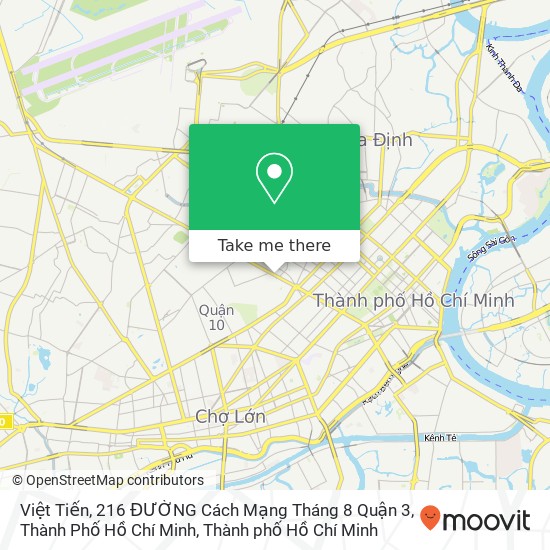 Bản đồ Việt Tiến, 216 ĐƯỜNG Cách Mạng Tháng 8 Quận 3, Thành Phố Hồ Chí Minh