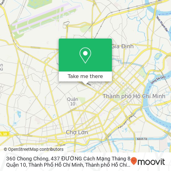 Bản đồ 360 Chong Chóng, 437 ĐƯỜNG Cách Mạng Tháng 8 Quận 10, Thành Phố Hồ Chí Minh