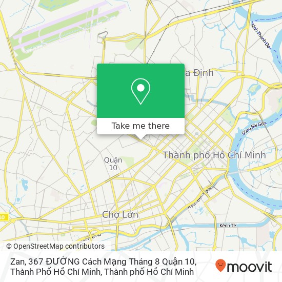 Bản đồ Zan, 367 ĐƯỜNG Cách Mạng Tháng 8 Quận 10, Thành Phố Hồ Chí Minh