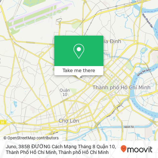 Bản đồ Juno, 385B ĐƯỜNG Cách Mạng Tháng 8 Quận 10, Thành Phố Hồ Chí Minh