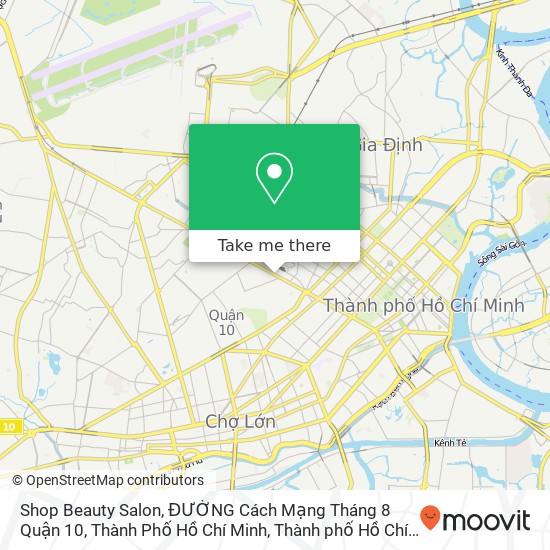 Bản đồ Shop Beauty Salon, ĐƯỜNG Cách Mạng Tháng 8 Quận 10, Thành Phố Hồ Chí Minh