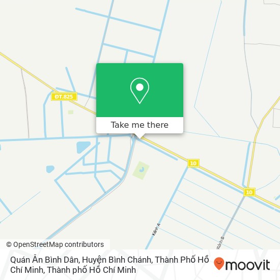 Bản đồ Quán Ăn Bình Dân, Huyện Bình Chánh, Thành Phố Hồ Chí Minh