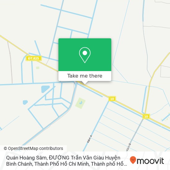 Bản đồ Quán Hoàng Sâm, ĐƯỜNG Trần Văn Giàu Huyện Bình Chánh, Thành Phố Hồ Chí Minh