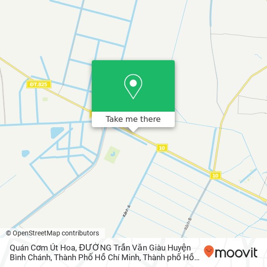 Bản đồ Quán Cơm Út Hoa, ĐƯỜNG Trần Văn Giàu Huyện Bình Chánh, Thành Phố Hồ Chí Minh