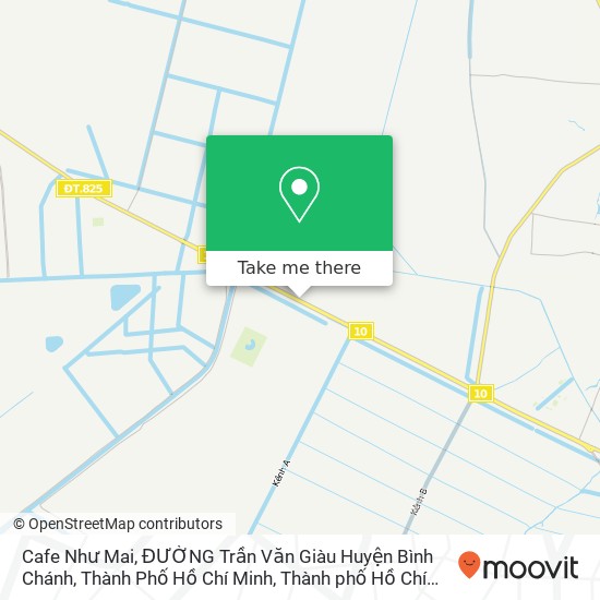 Bản đồ Cafe Như Mai, ĐƯỜNG Trần Văn Giàu Huyện Bình Chánh, Thành Phố Hồ Chí Minh