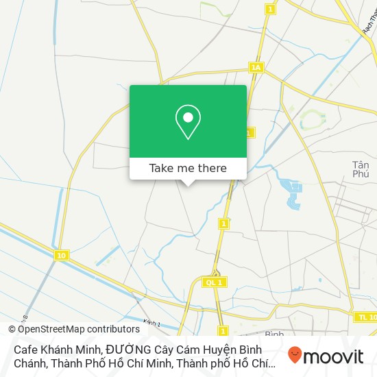 Bản đồ Cafe Khánh Minh, ĐƯỜNG Cây Cám Huyện Bình Chánh, Thành Phố Hồ Chí Minh