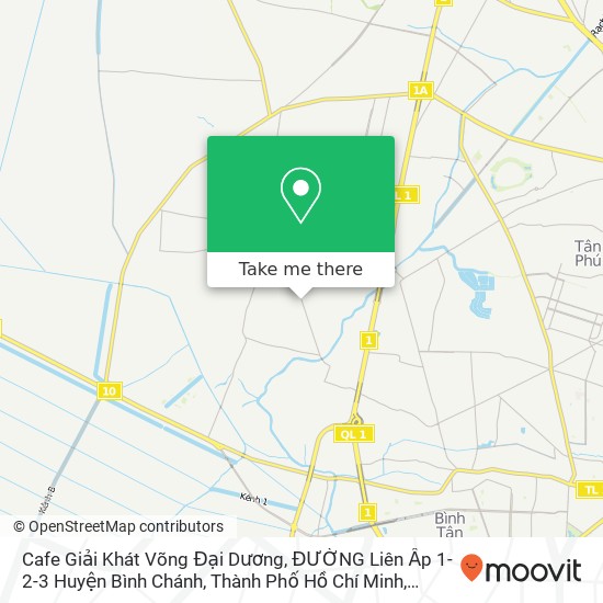 Bản đồ Cafe Giải Khát Võng Đại Dương, ĐƯỜNG Liên Ấp 1-2-3 Huyện Bình Chánh, Thành Phố Hồ Chí Minh