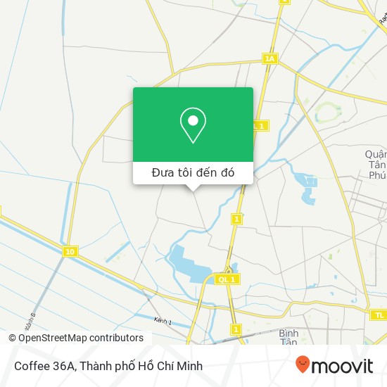 Bản đồ Coffee 36A, ĐƯỜNG Liên Ấp 1-2-3 Huyện Bình Chánh, Thành Phố Hồ Chí Minh