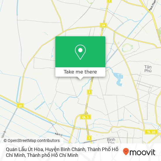 Bản đồ Quán Lẩu Út Hòa, Huyện Bình Chánh, Thành Phố Hồ Chí Minh