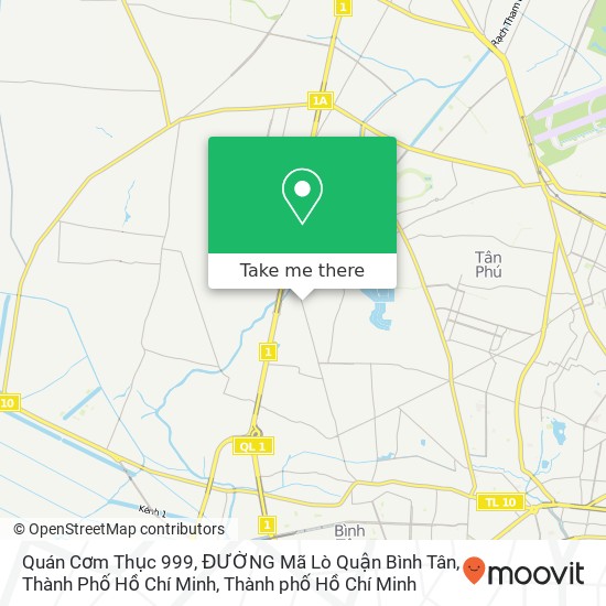 Bản đồ Quán Cơm Thục 999, ĐƯỜNG Mã Lò Quận Bình Tân, Thành Phố Hồ Chí Minh