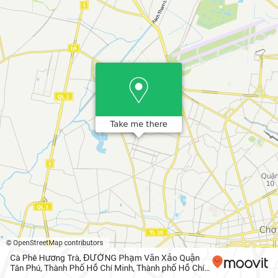 Bản đồ Cà Phê Hương Trà, ĐƯỜNG Phạm Văn Xảo Quận Tân Phú, Thành Phố Hồ Chí Minh