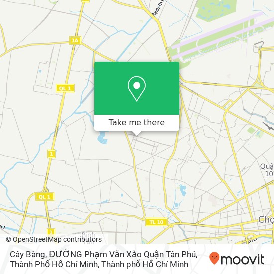 Bản đồ Cây Bàng, ĐƯỜNG Phạm Văn Xảo Quận Tân Phú, Thành Phố Hồ Chí Minh