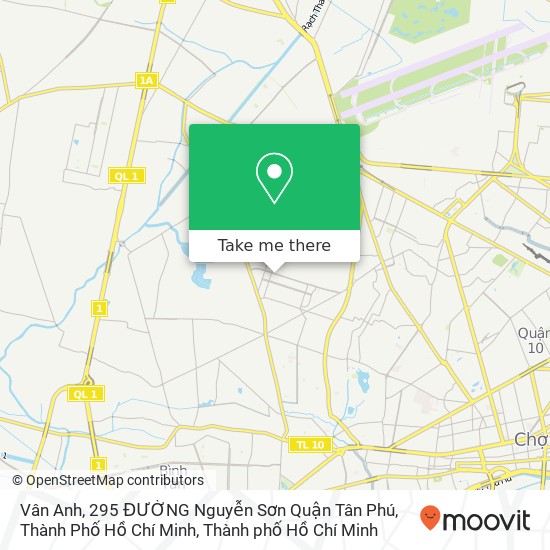 Bản đồ Vân Anh, 295 ĐƯỜNG Nguyễn Sơn Quận Tân Phú, Thành Phố Hồ Chí Minh
