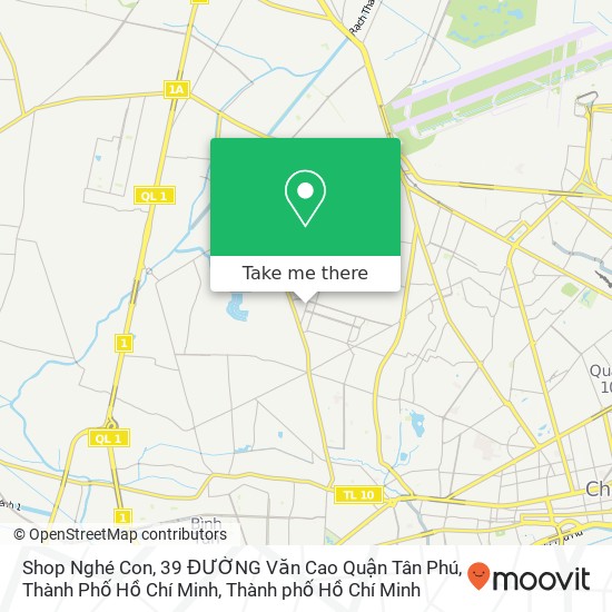 Bản đồ Shop Nghé Con, 39 ĐƯỜNG Văn Cao Quận Tân Phú, Thành Phố Hồ Chí Minh