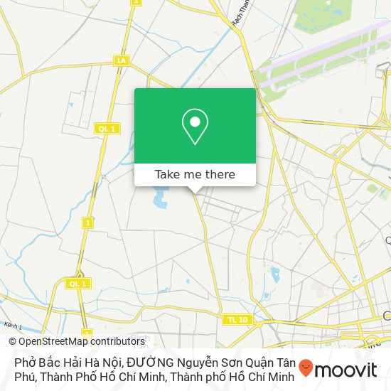 Bản đồ Phở Bắc Hải Hà Nội, ĐƯỜNG Nguyễn Sơn Quận Tân Phú, Thành Phố Hồ Chí Minh