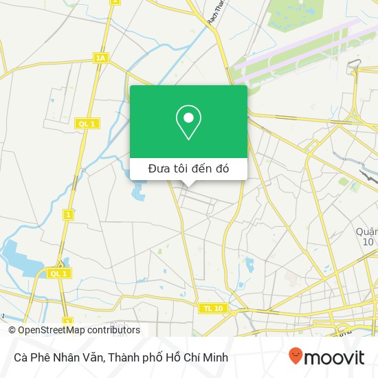 Bản đồ Cà Phê Nhân Văn, ĐƯỜNG Lê Lăng Quận Tân Phú, Thành Phố Hồ Chí Minh