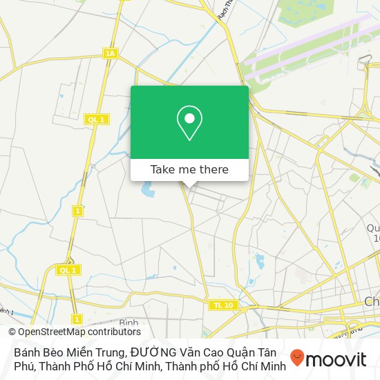 Bản đồ Bánh Bèo Miền Trung, ĐƯỜNG Văn Cao Quận Tân Phú, Thành Phố Hồ Chí Minh