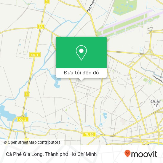 Bản đồ Cà Phê Gia Long, ĐƯỜNG Phú Thọ Hòa Quận Tân Phú, Thành Phố Hồ Chí Minh