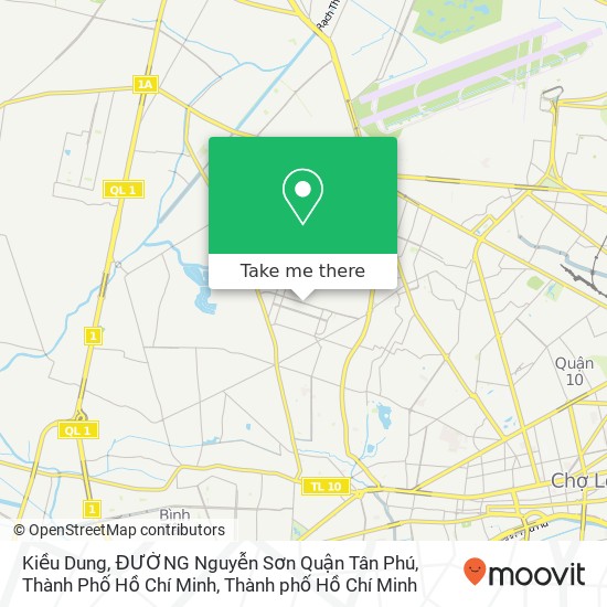 Bản đồ Kiều Dung, ĐƯỜNG Nguyễn Sơn Quận Tân Phú, Thành Phố Hồ Chí Minh