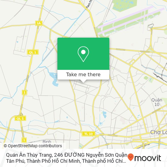 Bản đồ Quán Ăn Thùy Trang, 246 ĐƯỜNG Nguyễn Sơn Quận Tân Phú, Thành Phố Hồ Chí Minh
