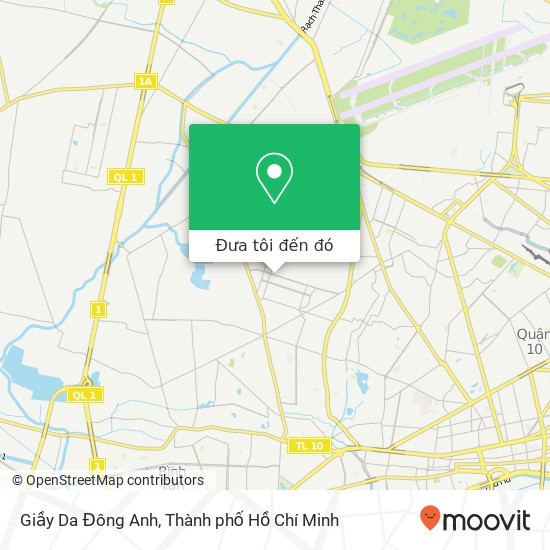 Bản đồ Giầy Da Đông Anh, 295 ĐƯỜNG Nguyễn Sơn Quận Tân Phú, Thành Phố Hồ Chí Minh