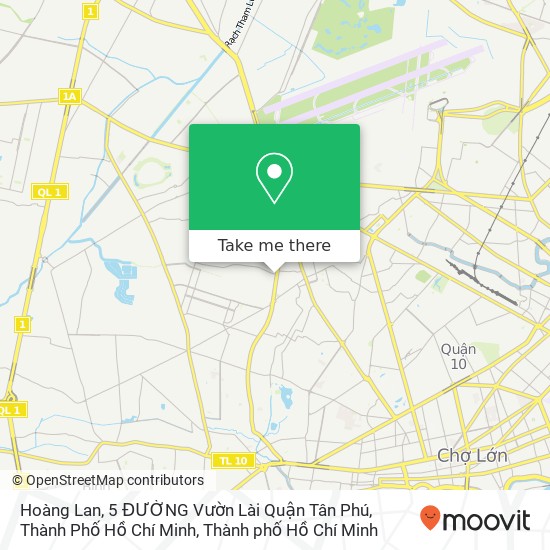Bản đồ Hoàng Lan, 5 ĐƯỜNG Vườn Lài Quận Tân Phú, Thành Phố Hồ Chí Minh
