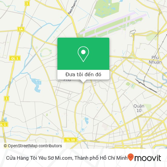 Bản đồ Cửa Hàng Tôi Yêu Sơ Mi.com, 1 ĐƯỜNG Vườn Lài Quận Tân Phú, Thành Phố Hồ Chí Minh